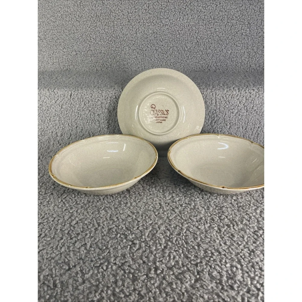 The Classics by Hearthside Stoneware Cereal Bowl Japan Set (3) 6 5/8